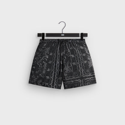 Men Kith Kith Panelled Bandana Ashton Swim Short - Black