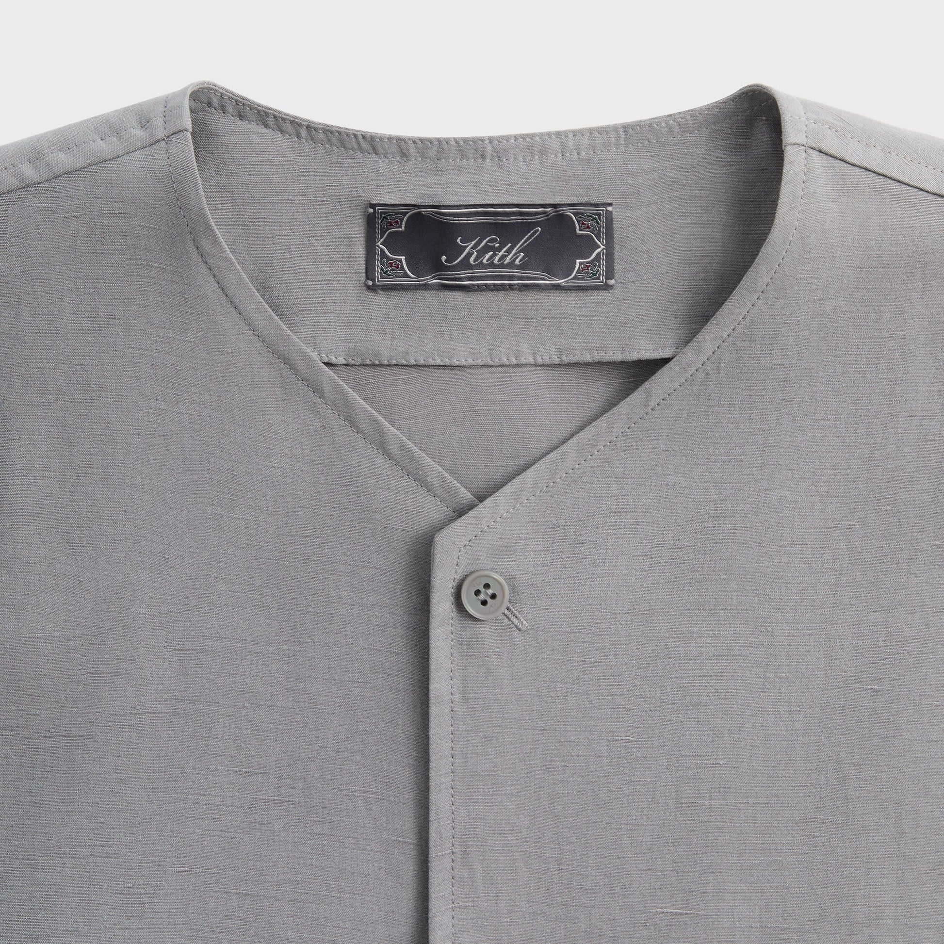 Men Kith Kith Cupro Linen Caelen Shirt - Fin