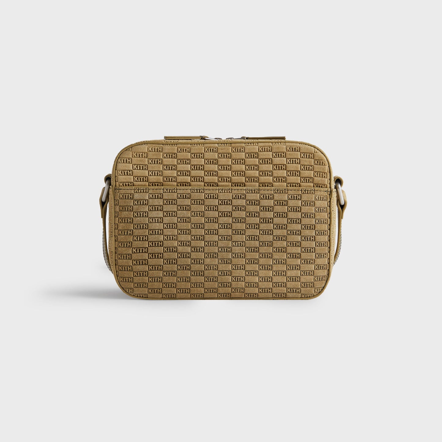 Men Kith Kith Monogram Suede Camera Crossbody - Grit