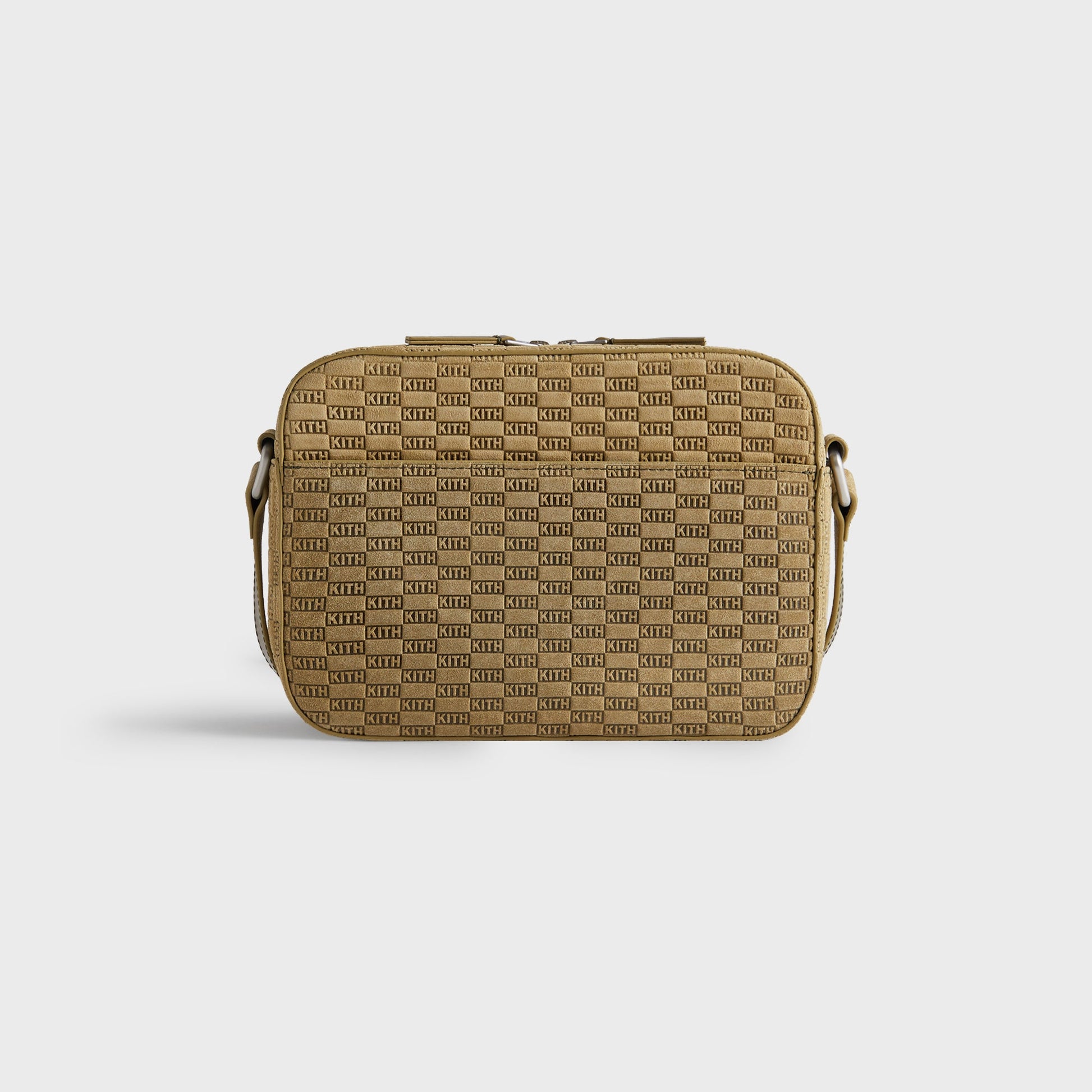 Men Kith Kith Monogram Suede Camera Crossbody - Grit