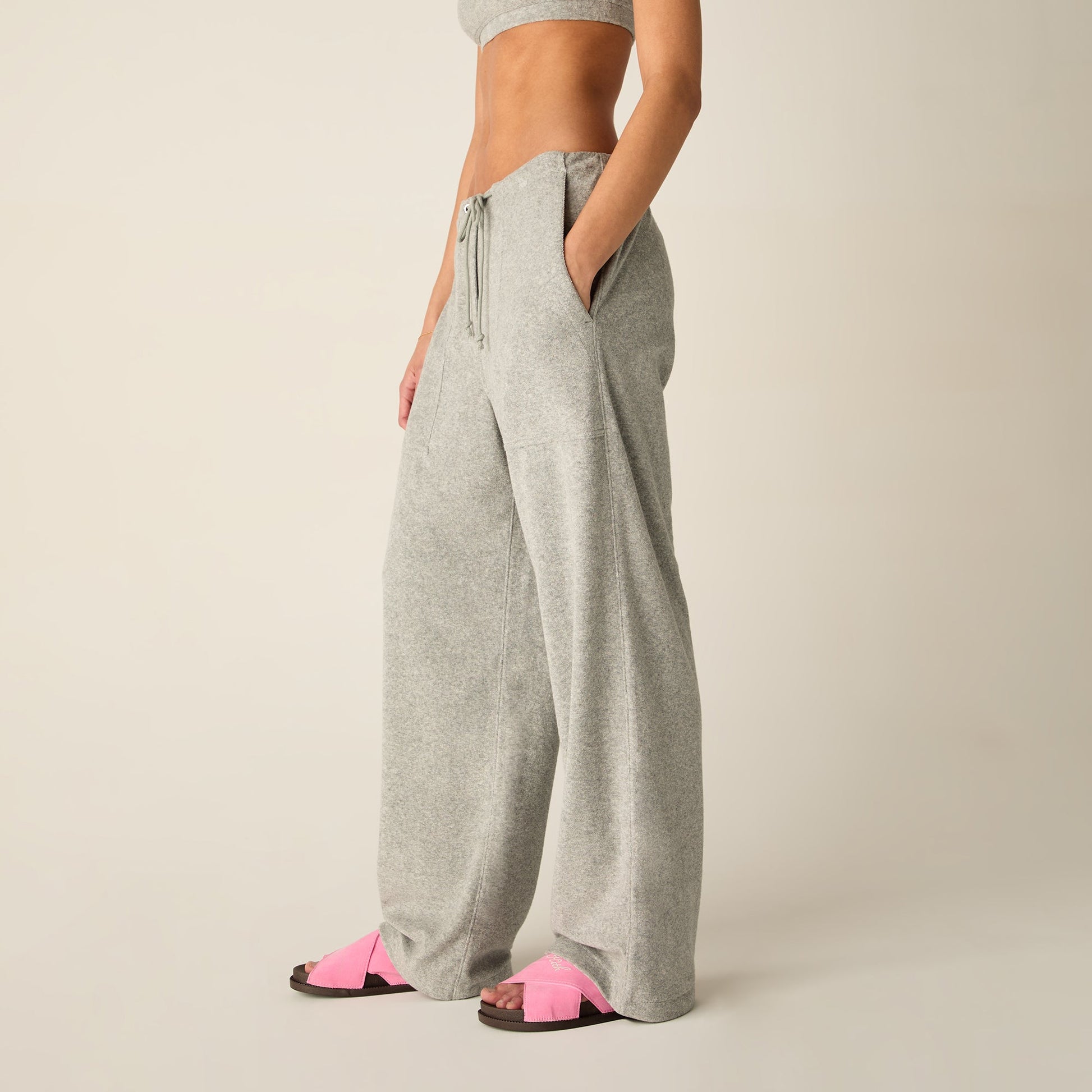 Women Kith Kith Women Doyers III Towel Terry Pant - Medium Heather Grey