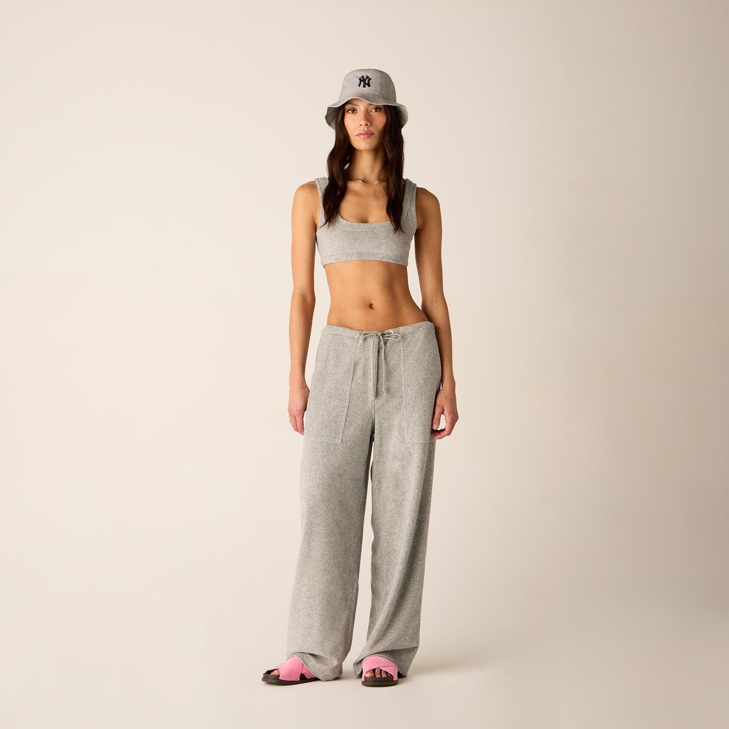 Women Kith Kith Women Doyers III Towel Terry Pant - Medium Heather Grey