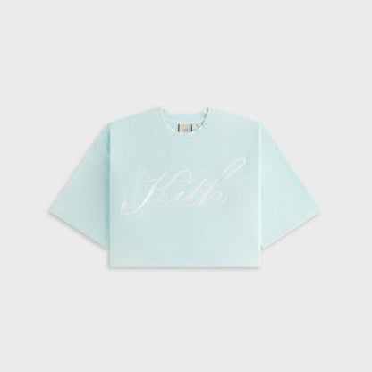 Women Kith Kith Women Min Towel Terry Cropped Tee - Helium