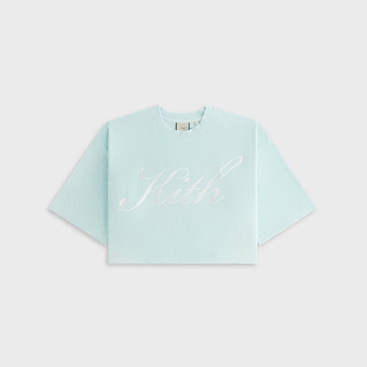 Women Kith Kith Women Min Towel Terry Cropped Tee - Helium