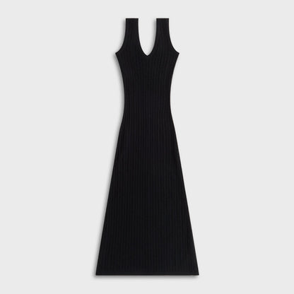 Women Kith Kith Women Monroe Deep V-Neck Dress - Black