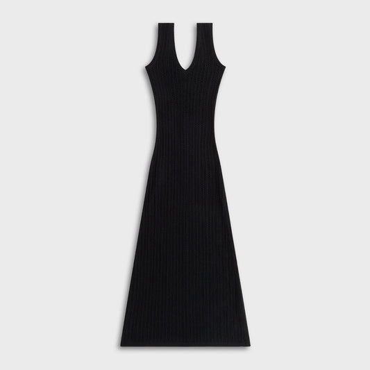 Women Kith Kith Women Monroe Deep V-Neck Dress - Black