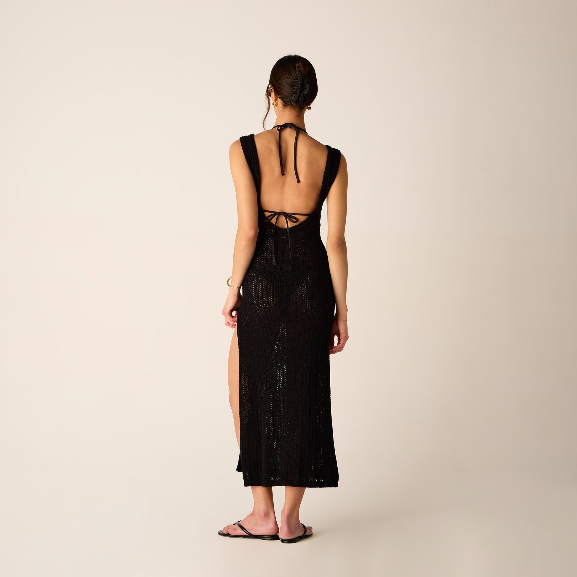 Women Kith Kith Women Monroe Deep V-Neck Dress - Black