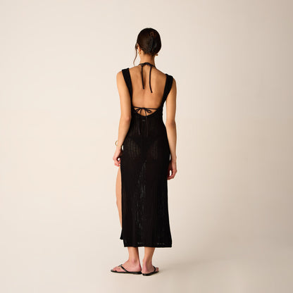 Women Kith Kith Women Monroe Deep V-Neck Dress - Black