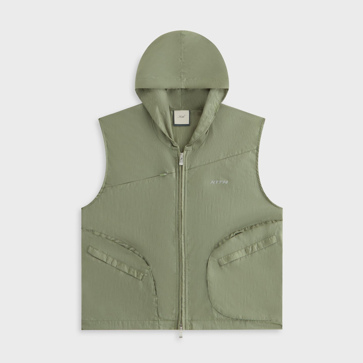 Women Kith Kith Women Verena Sporty Hoodie Vest - Bay Breeze