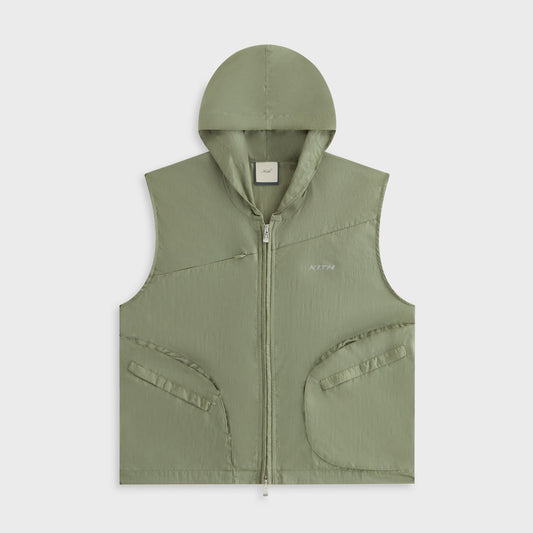 Women Kith Kith Women Verena Sporty Hoodie Vest - Bay Breeze