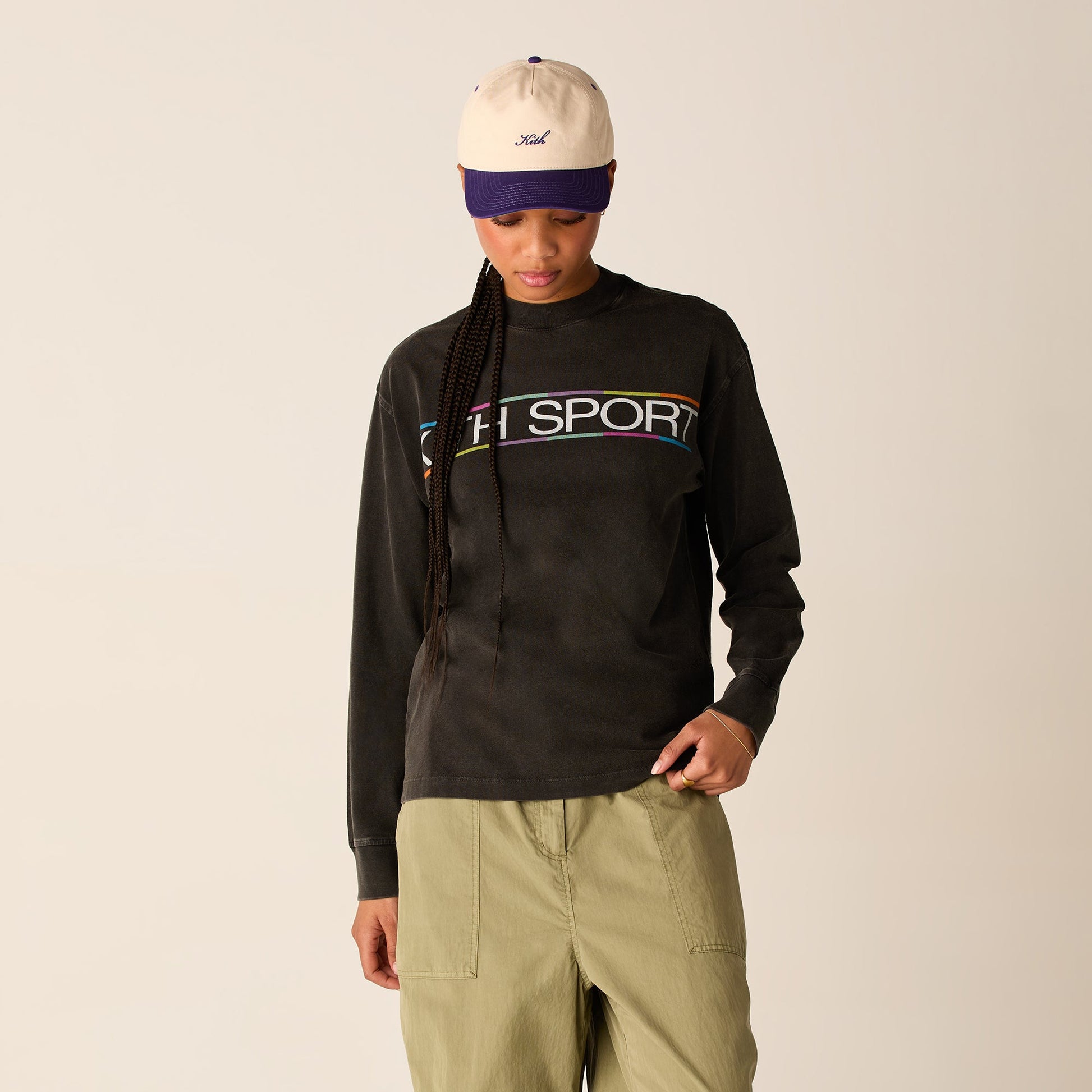 Women Kith Kith Women Oversized Sonoma Multi Sport Long Sleeve - Black