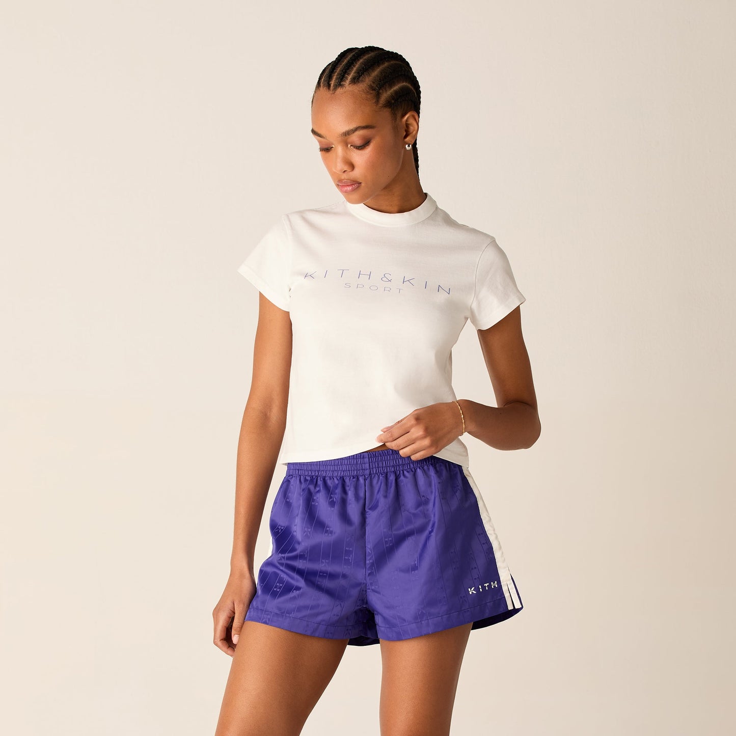 Women Kith Kith Women Mulberry Vintage Kith & Kin Sport Tee - White