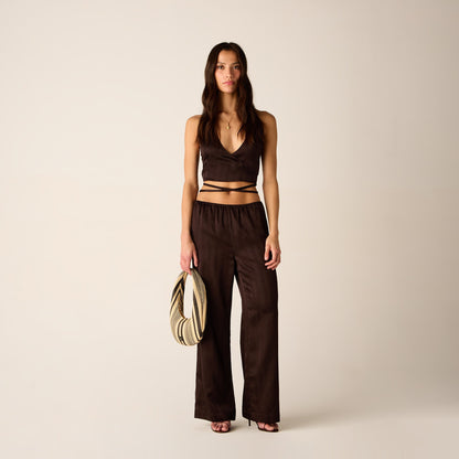 Women Kith Kith Women Shir Crest Satin Wrap Vest - Incognito