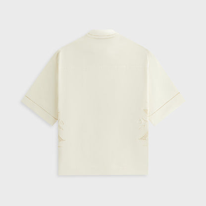 Women Kith Kith Women Mari Broderie Crest Shirt - Waffle