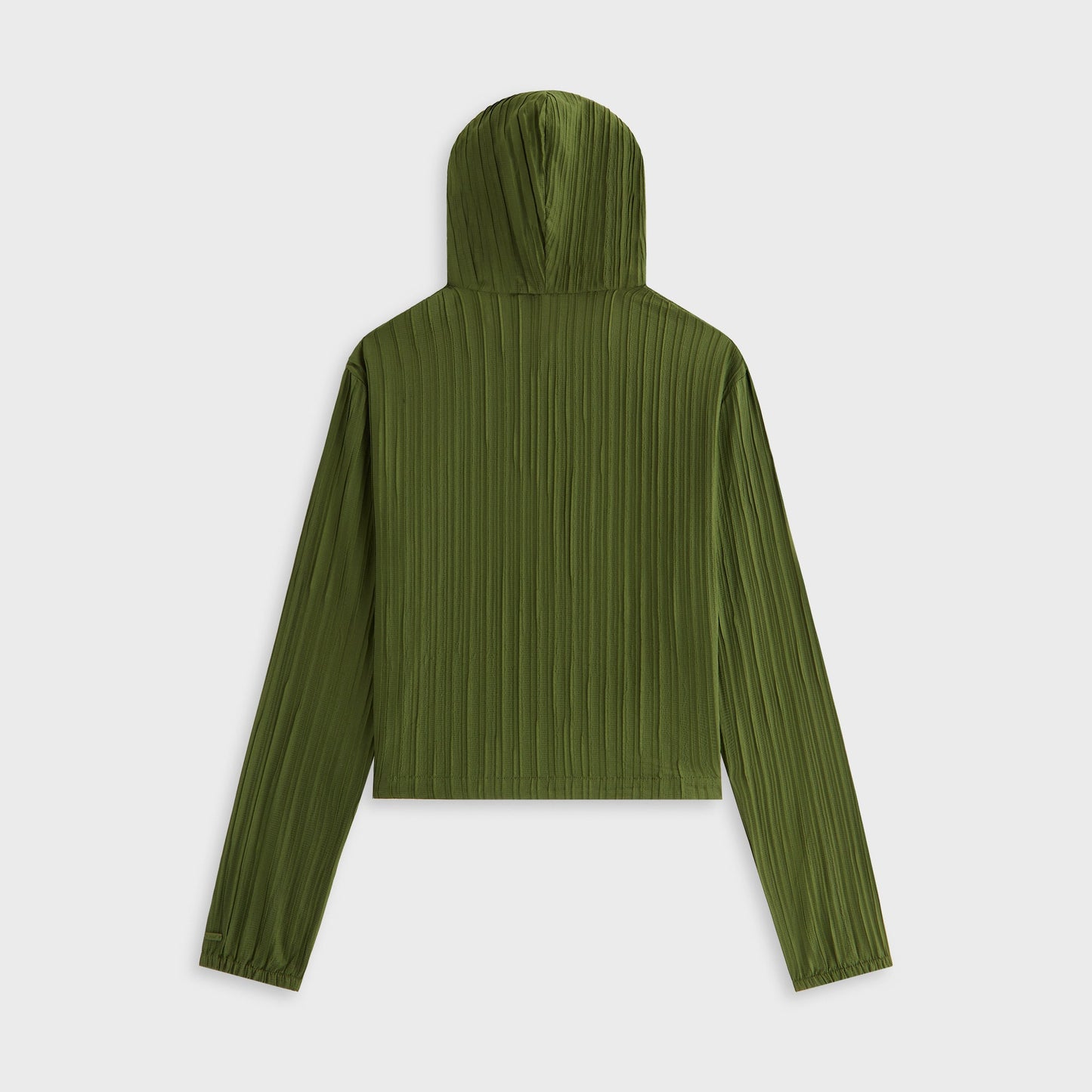 Women Kith Kith Women Umi Plisse Drawstring Hoodie - Kelp