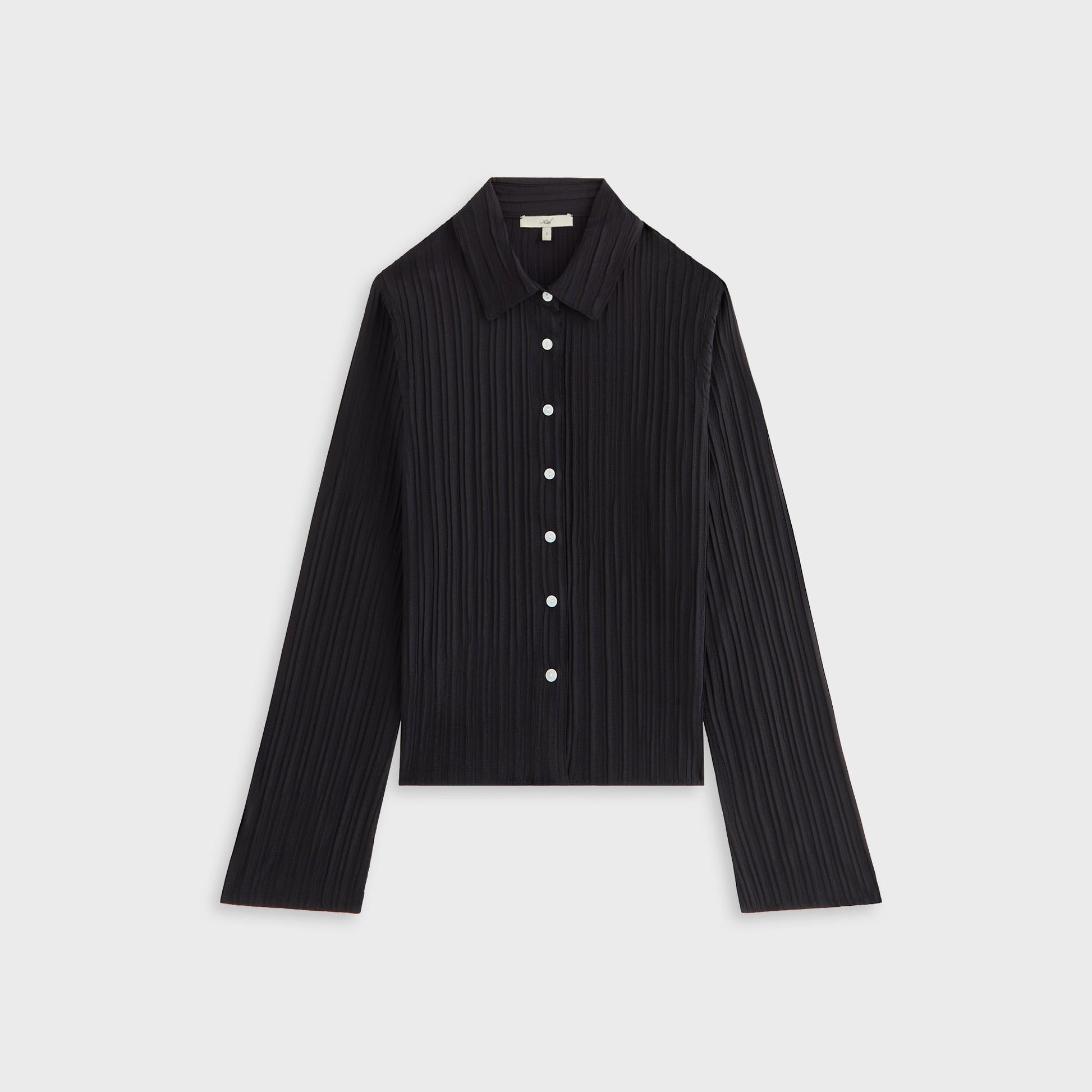 Women Kith Kith Women Elvira Plisse Button Down Shirt - Ink