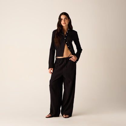 Women Kith Kith Women Elvira Plisse Button Down Shirt - Ink