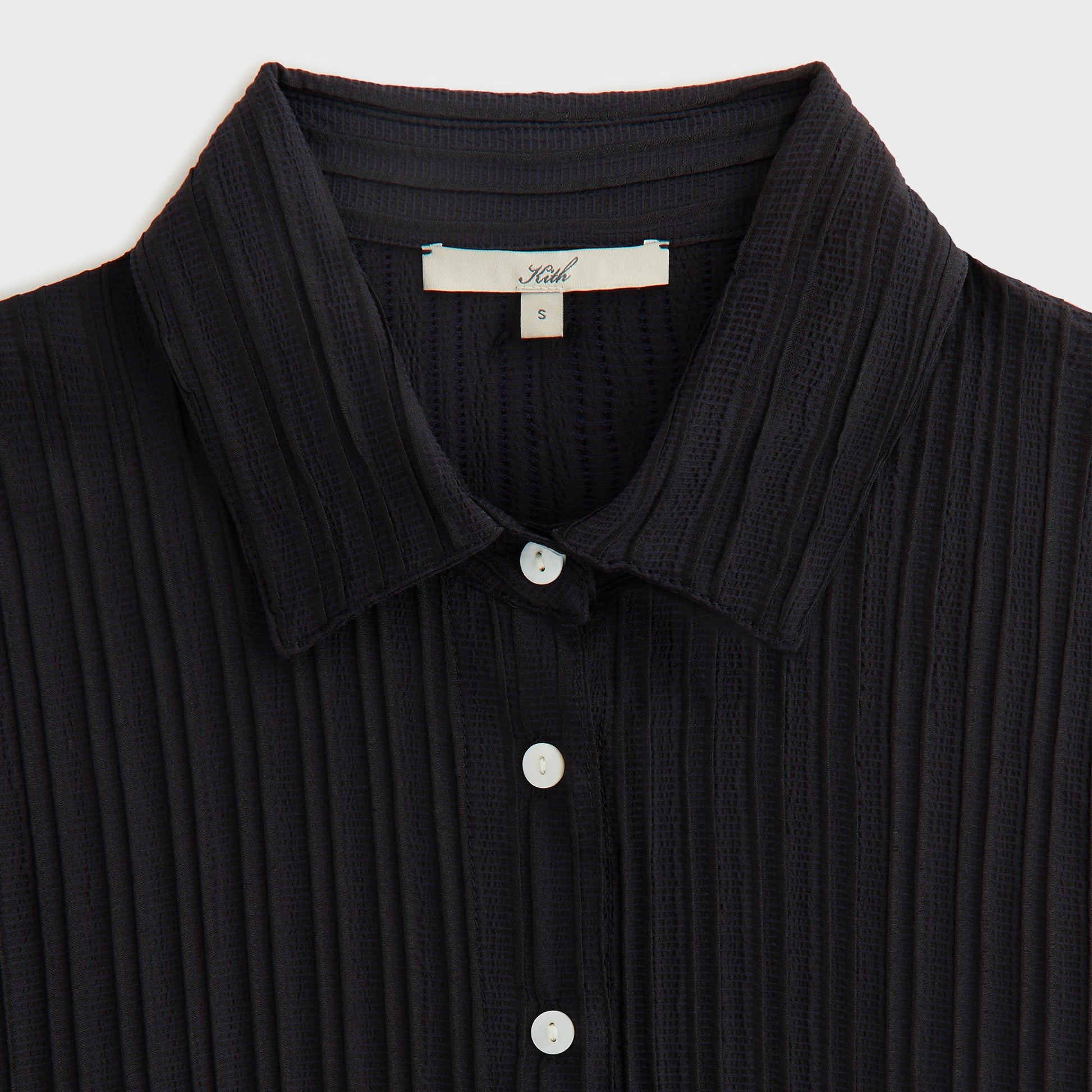 Women Kith Kith Women Elvira Plisse Button Down Shirt - Ink