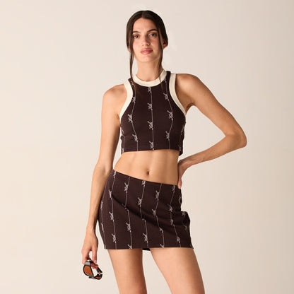 Women Kith Kith Women Sven Pique Logo Knit Skort - Incognito