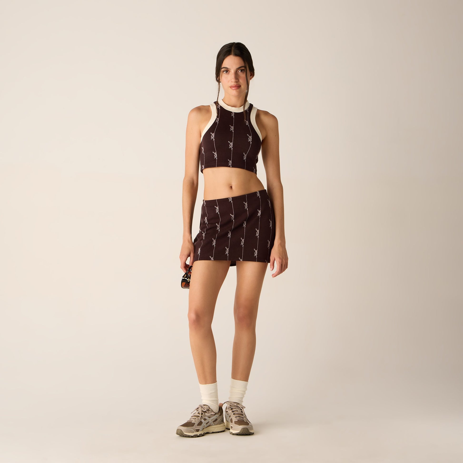 Women Kith Kith Women Sven Pique Logo Knit Skort - Incognito