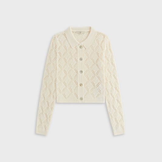 Women Kith Kith Women Tori Crochet Knit Top - Silk