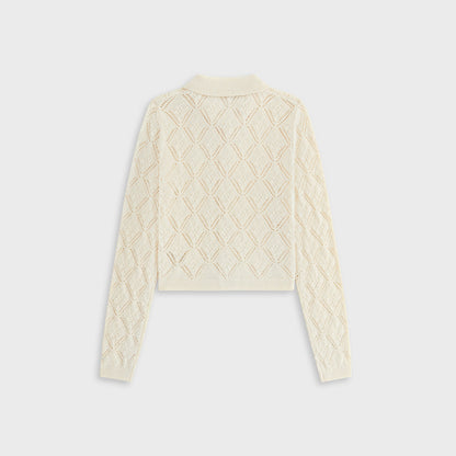 Women Kith Kith Women Tori Crochet Knit Top - Silk