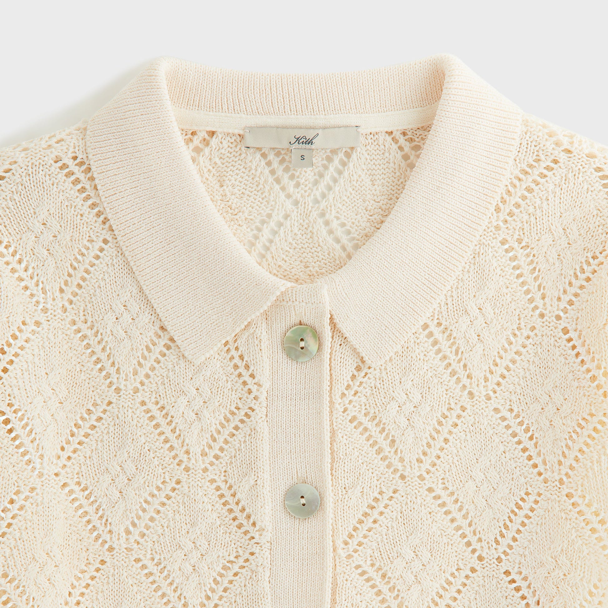 Women Kith Kith Women Tori Crochet Knit Top - Silk
