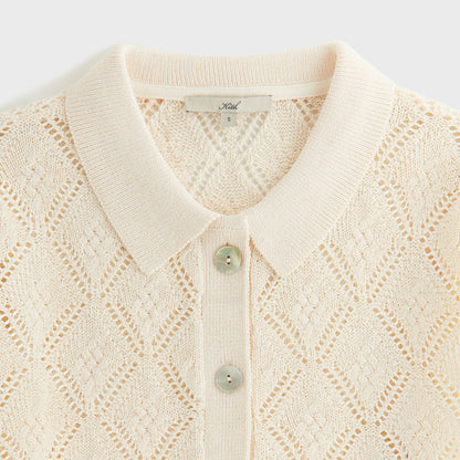 Women Kith Kith Women Tori Crochet Knit Top - Silk