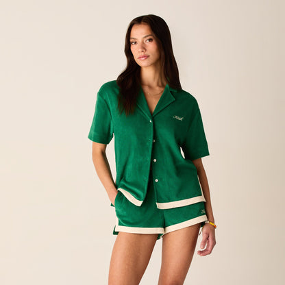Women Kith Kith Women Elena Towel Terry Shirt - Newt