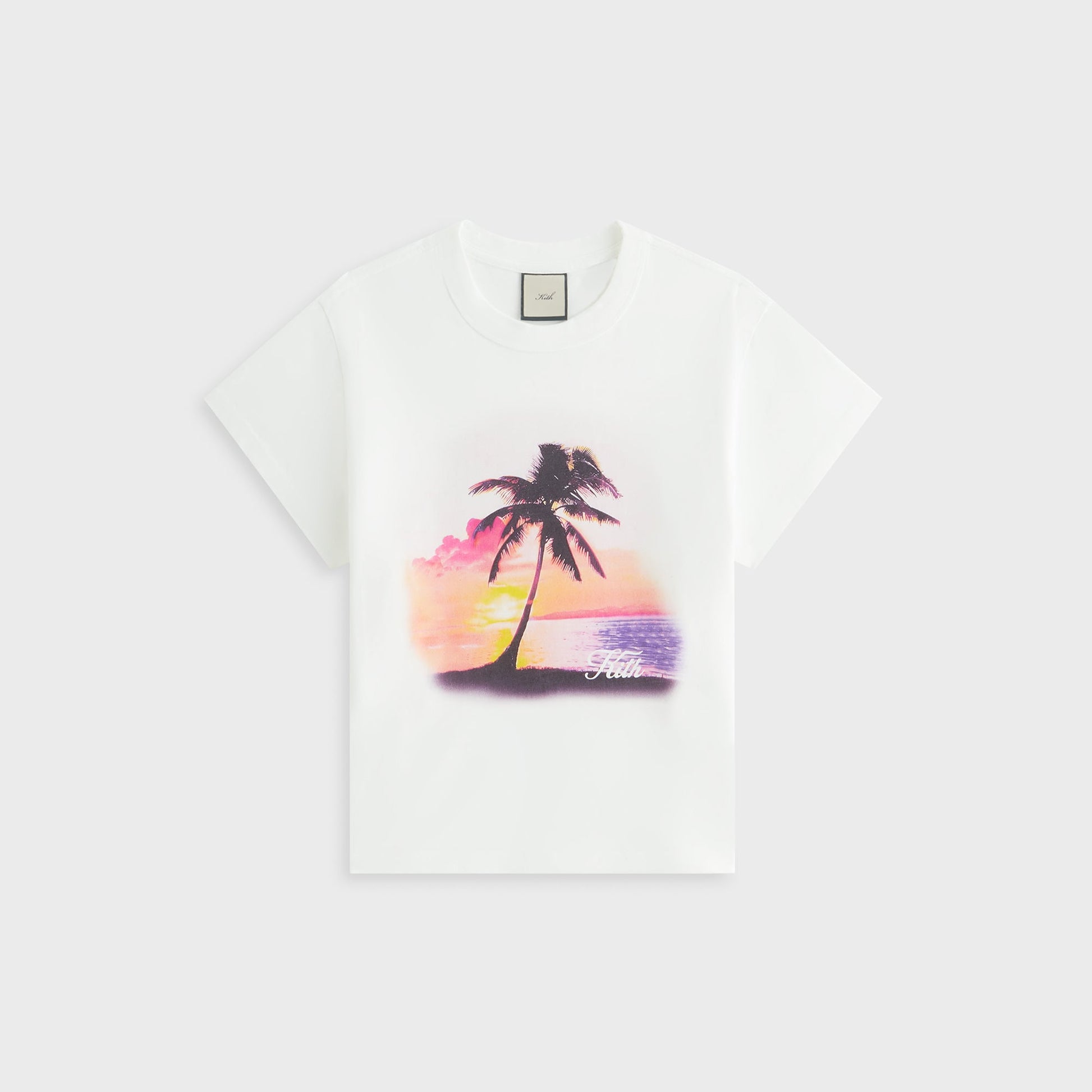 Women Kith Kith Women Sunset Palm Mulberry Vintage Tee - White