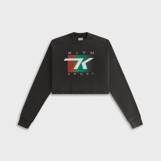 Women Kith Kith Women Jasper Gradient Sport Long Sleeve - Black