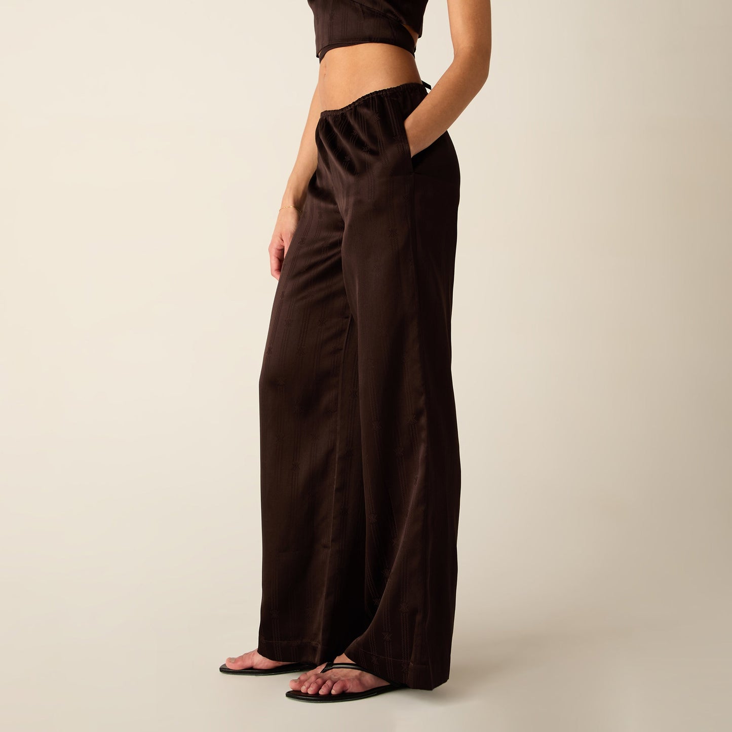 Women Kith Kith Women Michi Crest Satin Pant - Incognito