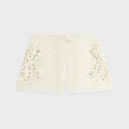 Women Kith Kith Women Thea II Broderie Crest Short - Waffle