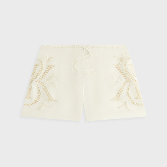 Women Kith Kith Women Thea II Broderie Crest Short - Waffle
