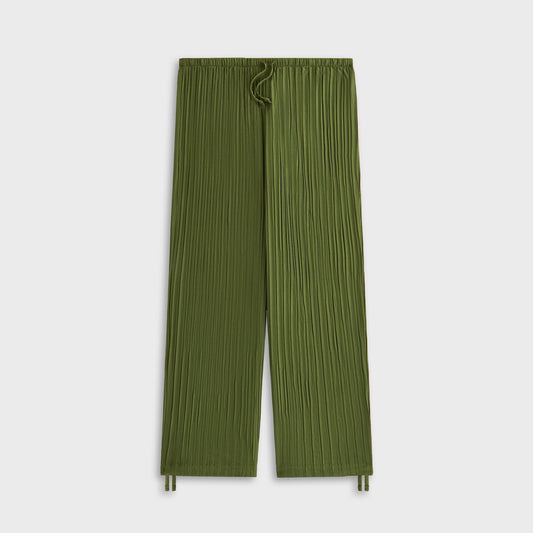 Women Kith Kith Women Kavi II Plisse Drawstring Pant - Kelp