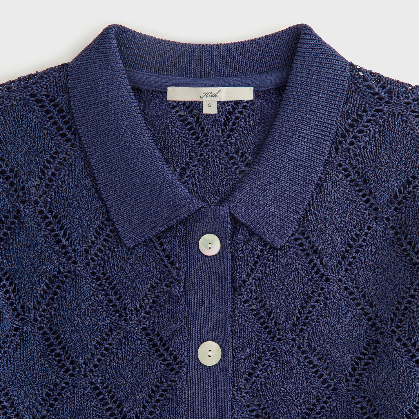 Women Kith Kith Women Tori Crochet Knit Top - Nocturnal
