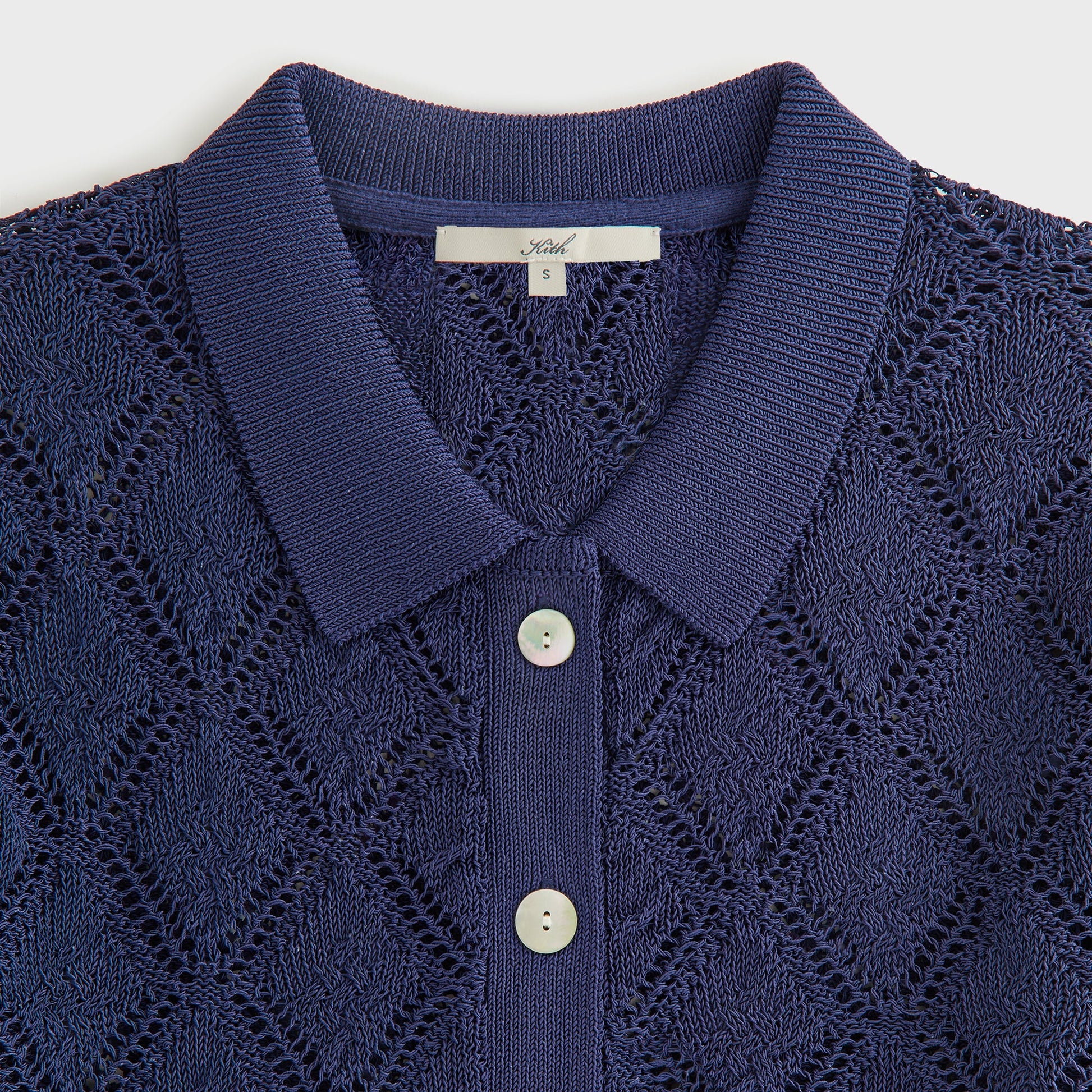 Women Kith Kith Women Tori Crochet Knit Top - Nocturnal