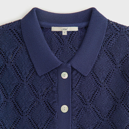 Women Kith Kith Women Tori Crochet Knit Top - Nocturnal