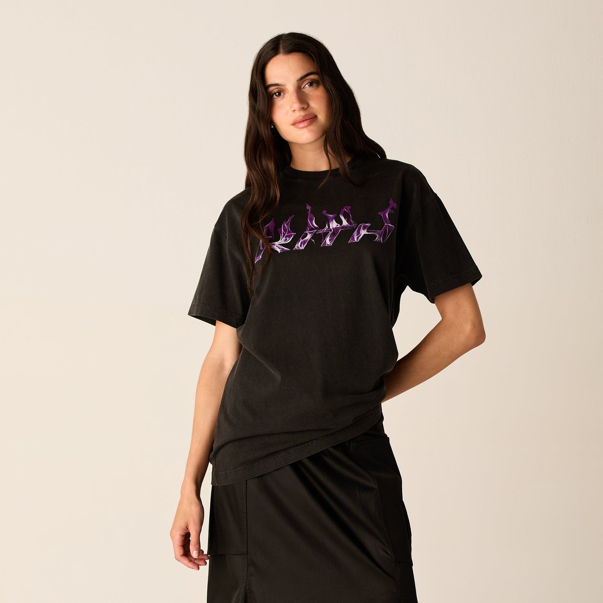 Women Kith Kith Women Vintage Flame Tee - Black