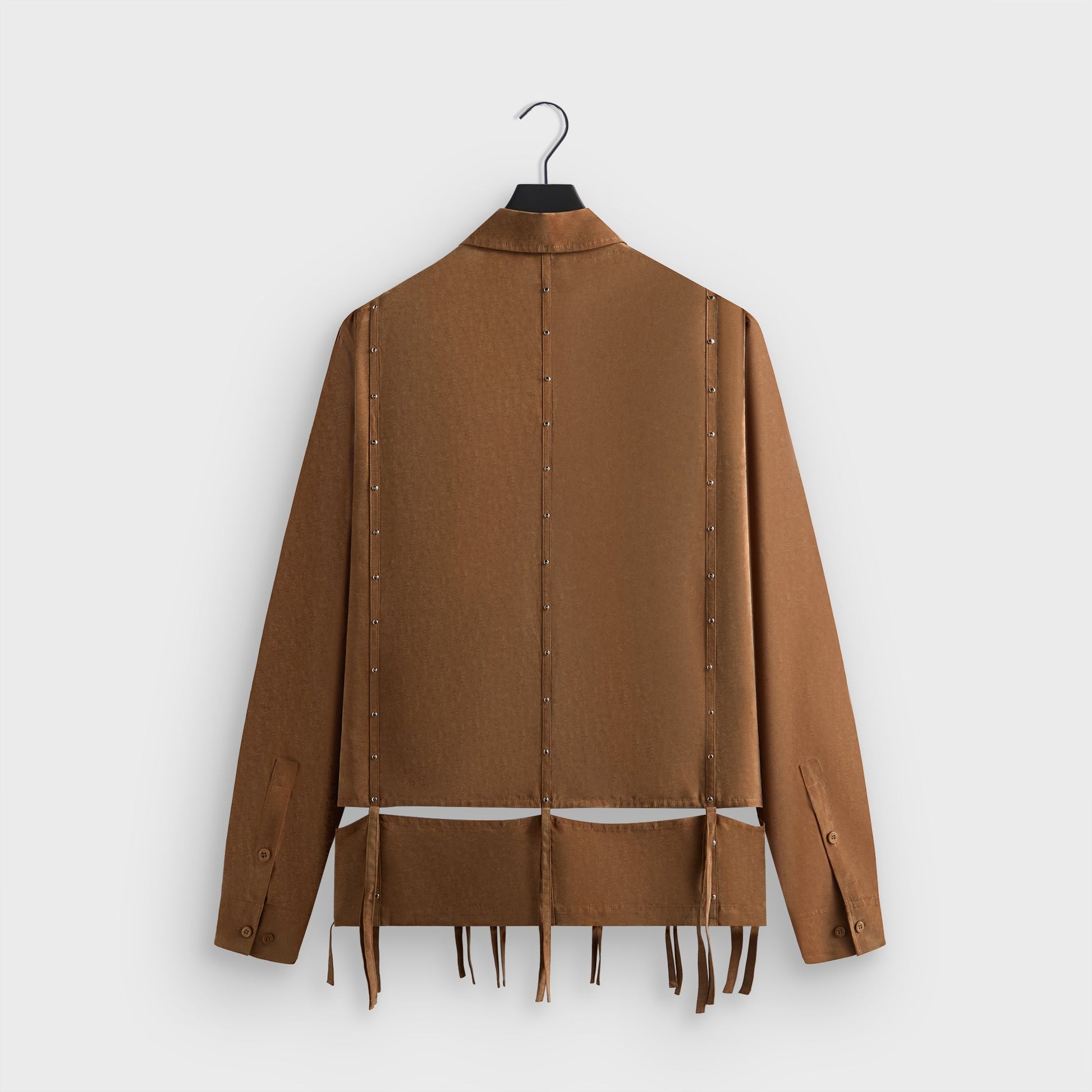 Men Kith &Kin Ribbon Long Sleeve Boxy Collared Overshirt - Modsy