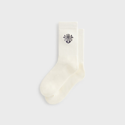 Men Kith Kith Ornate Crest Logo Crew Socks - Silk