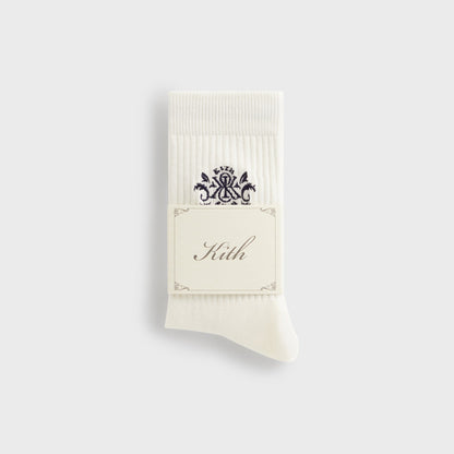 Men Kith Kith Ornate Crest Logo Crew Socks - Silk