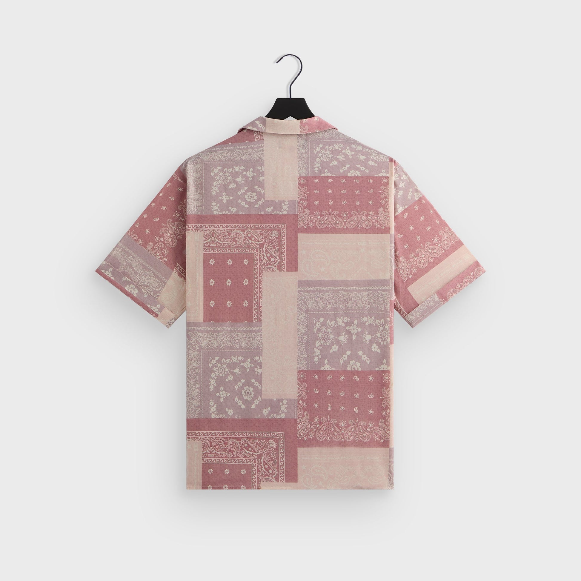 Men Kith Kith Silk Lyocell Bandana Reade Shirt - Pink Opal