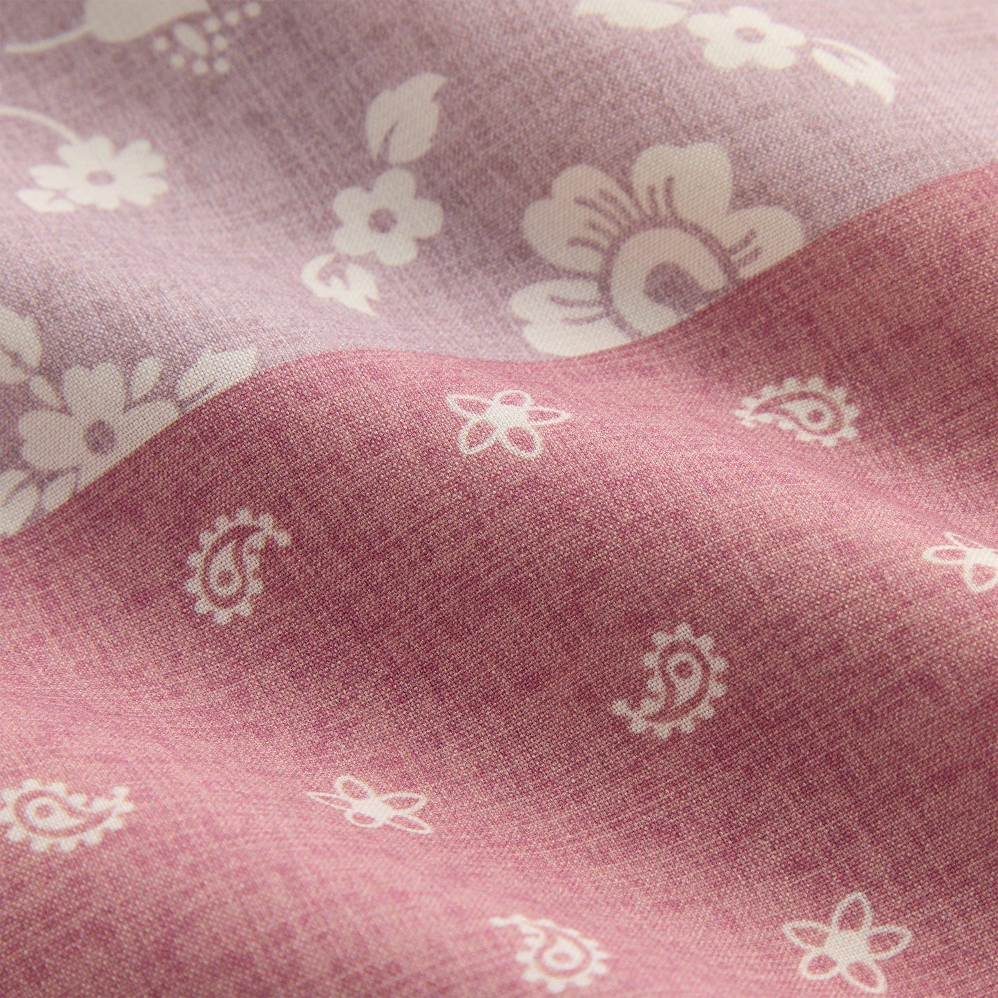 Men Kith Kith Silk Lyocell Bandana Reade Shirt - Pink Opal