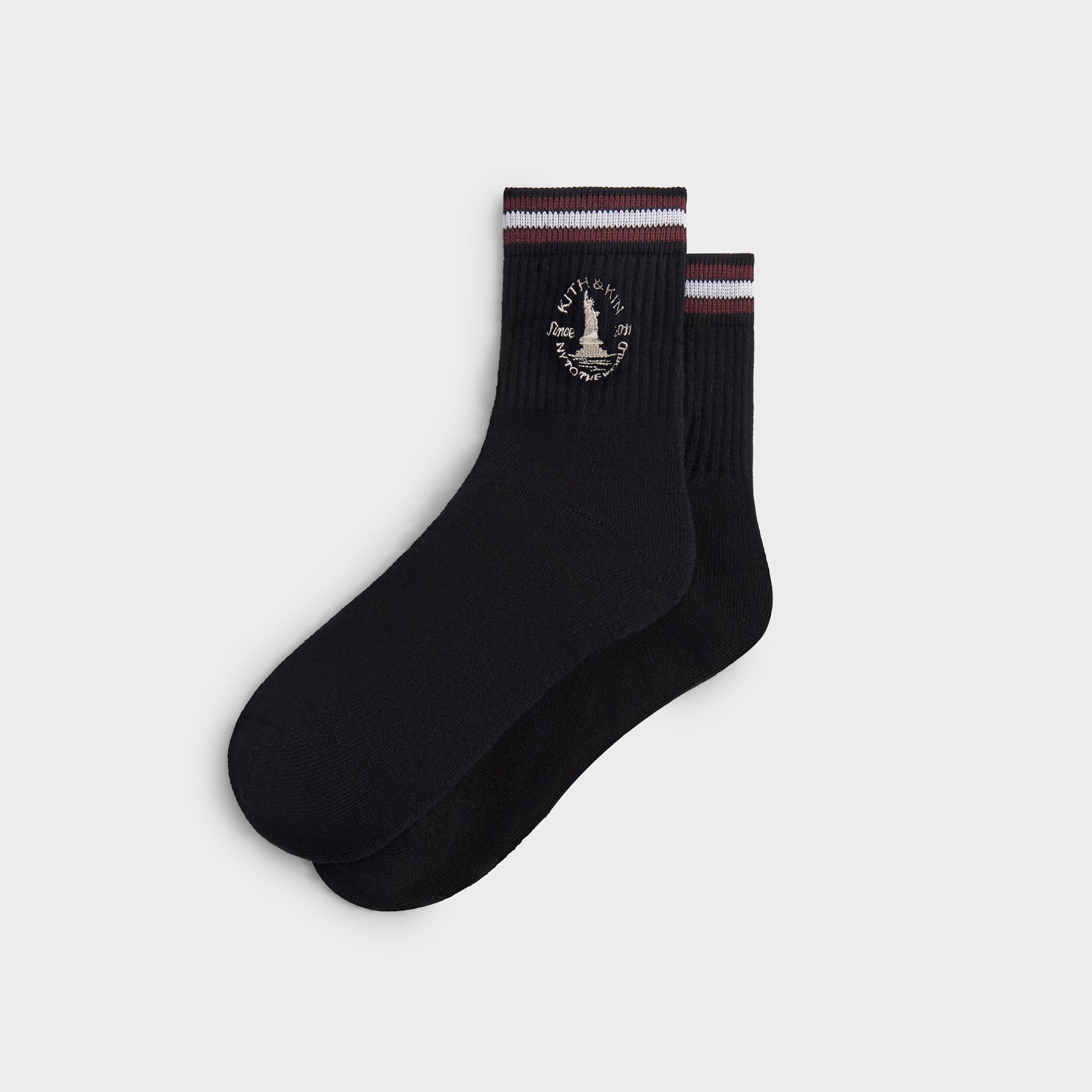 Men Kith Kith & Kin Logo Mid Crew Sock - Nocturnal