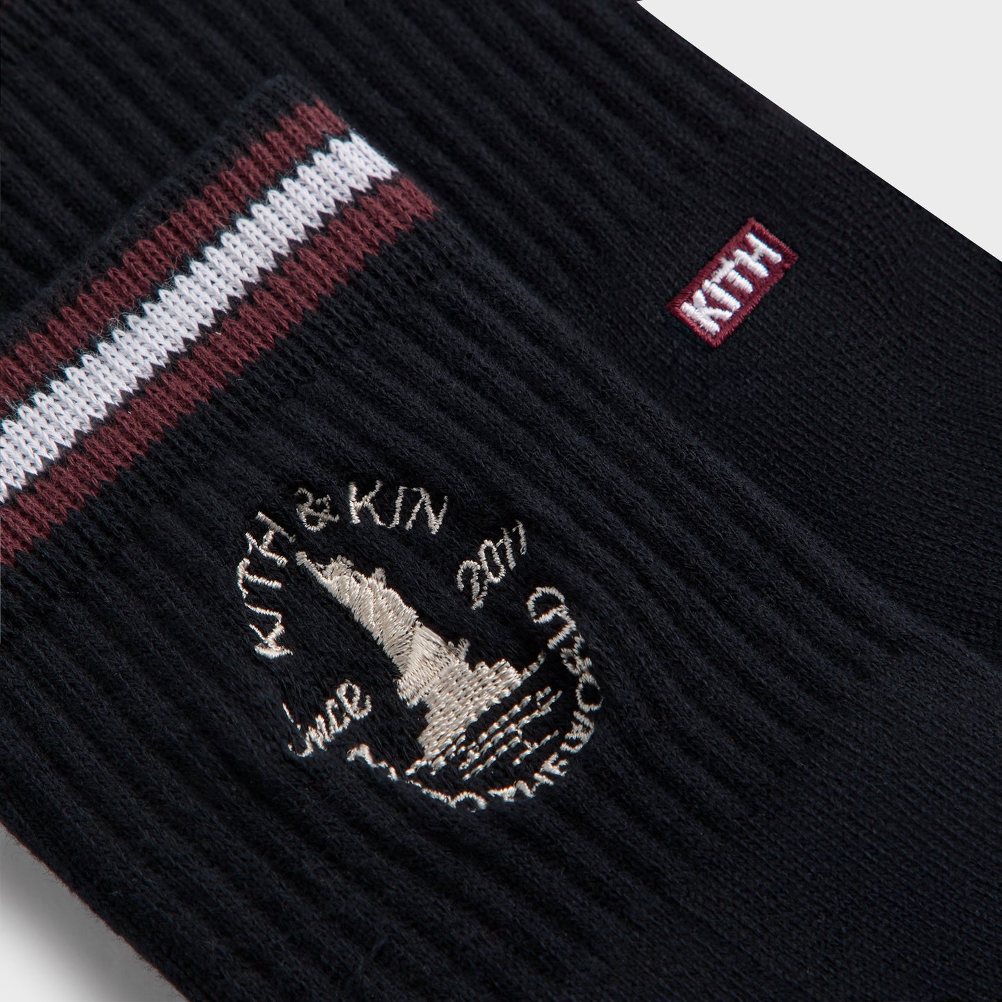 Men Kith Kith & Kin Logo Mid Crew Sock - Nocturnal