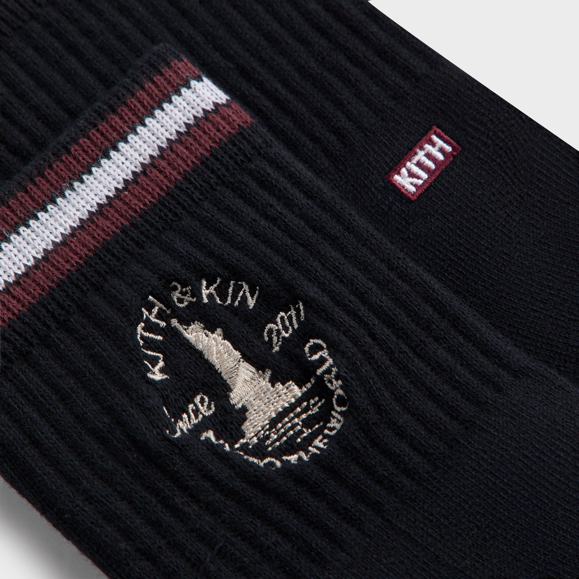 Men Kith Kith & Kin Logo Mid Crew Sock - Nocturnal