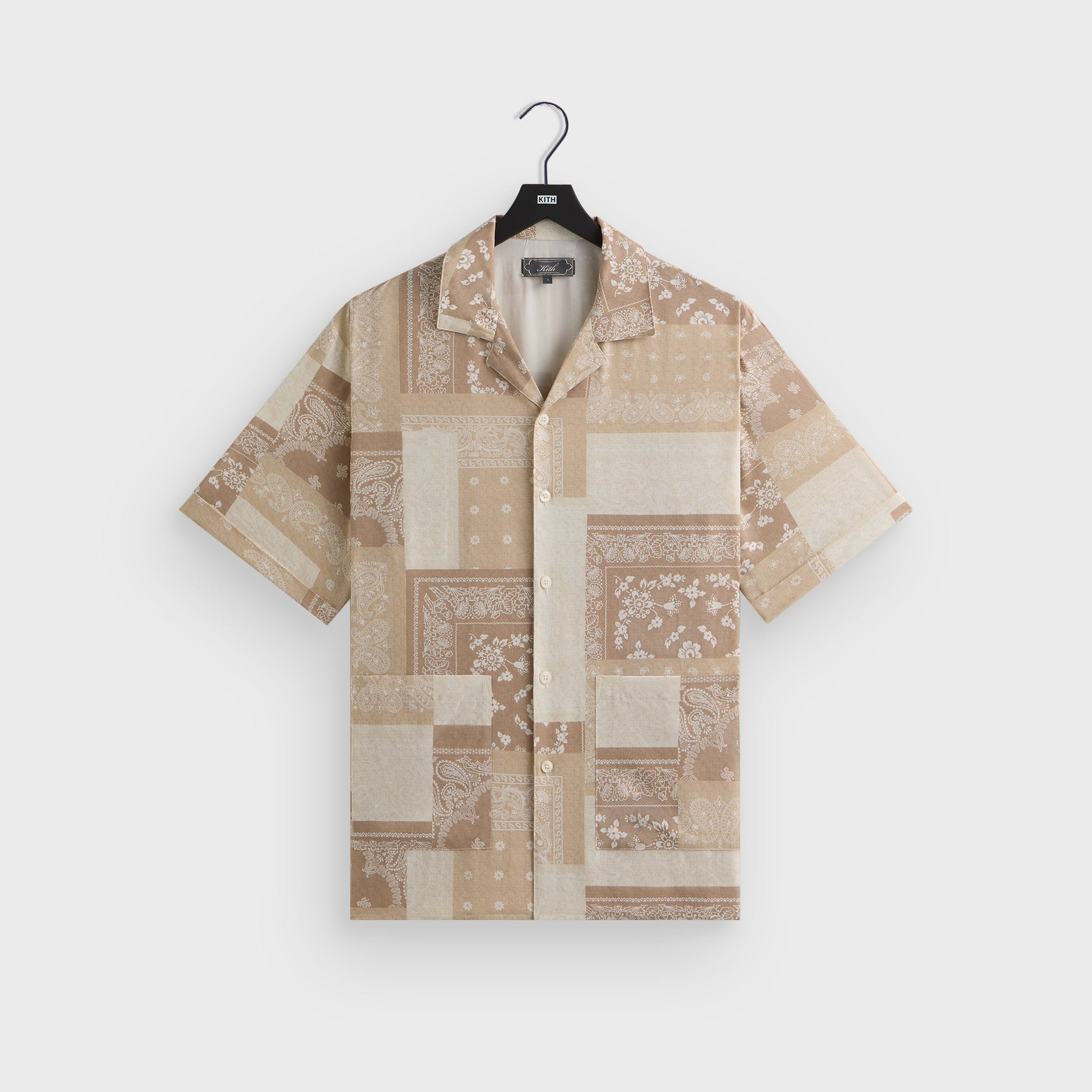 Men Kith Kith Silk Lyocell Bandana Reade Shirt - Canvas