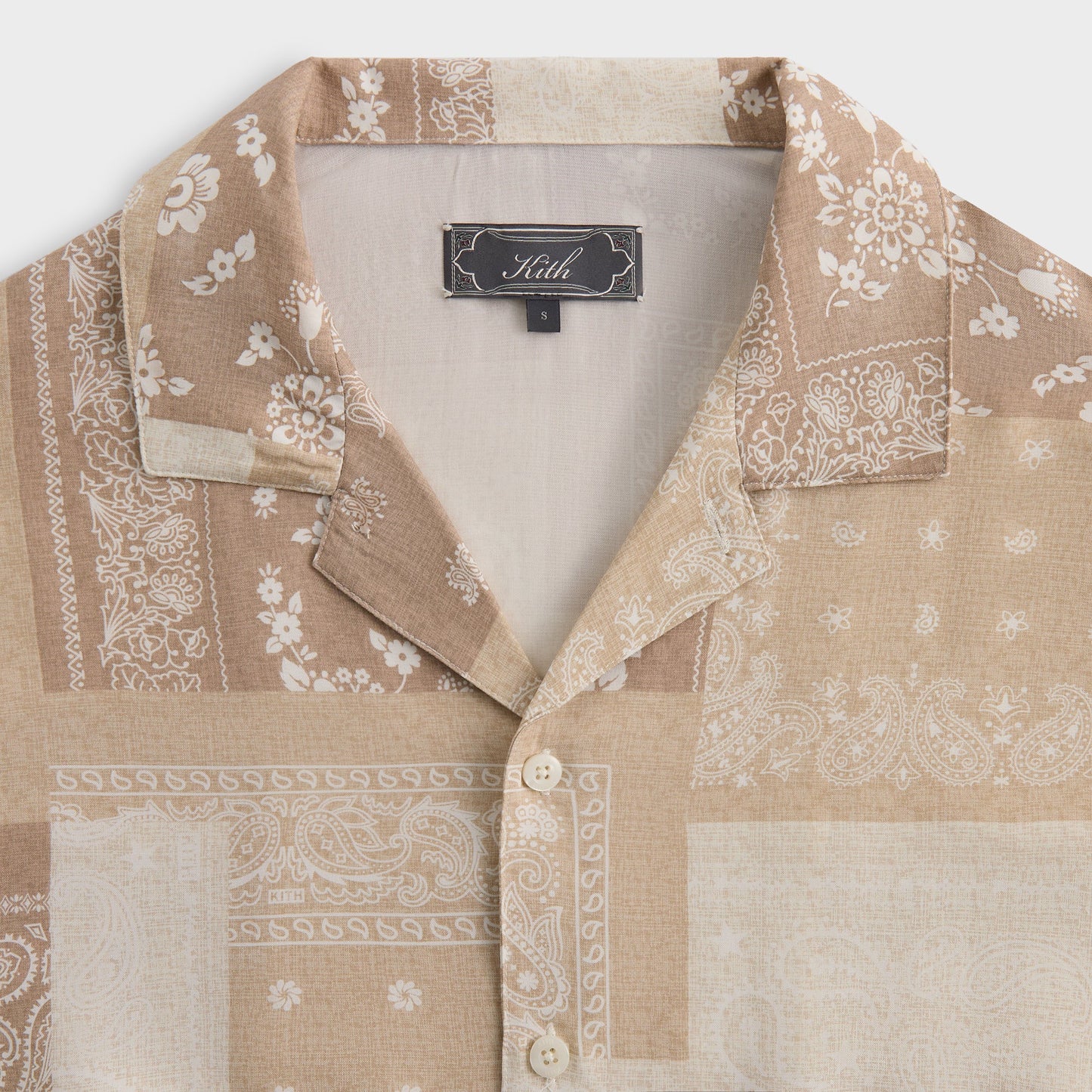 Men Kith Kith Silk Lyocell Bandana Reade Shirt - Canvas