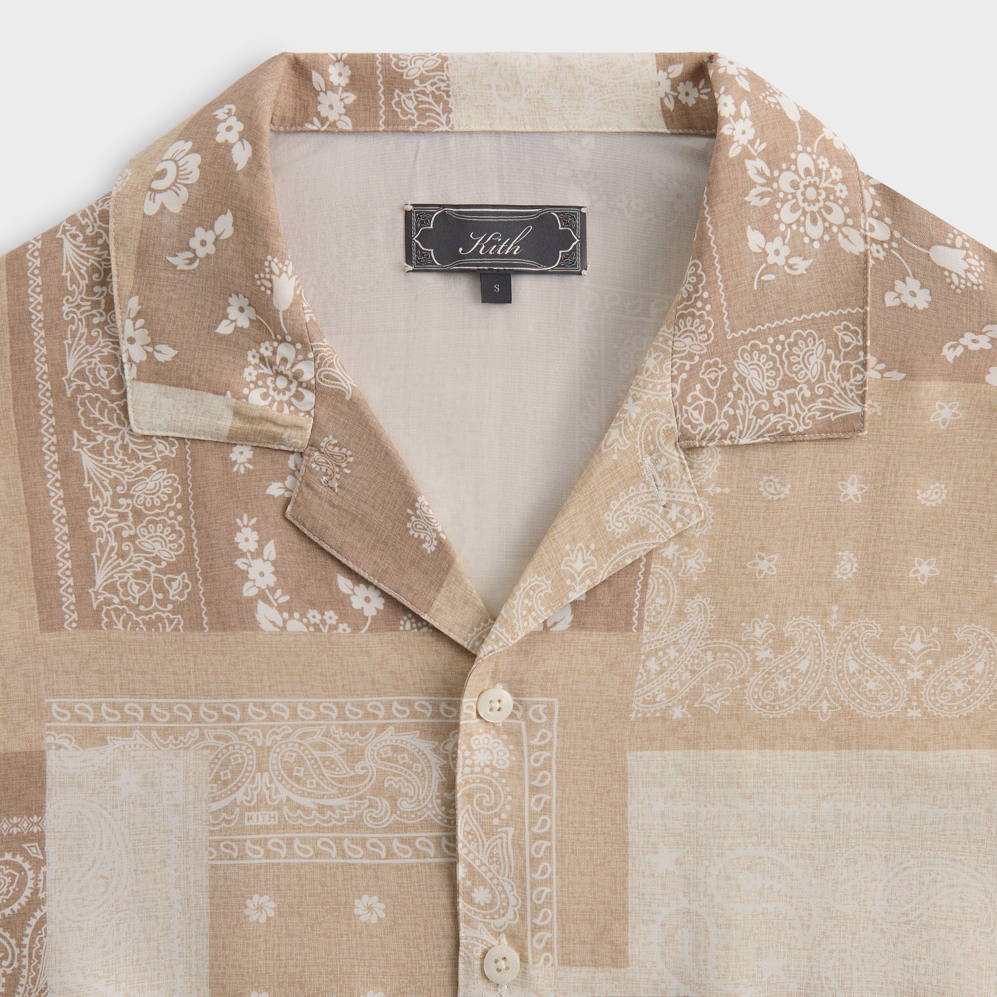 Men Kith Kith Silk Lyocell Bandana Reade Shirt - Canvas
